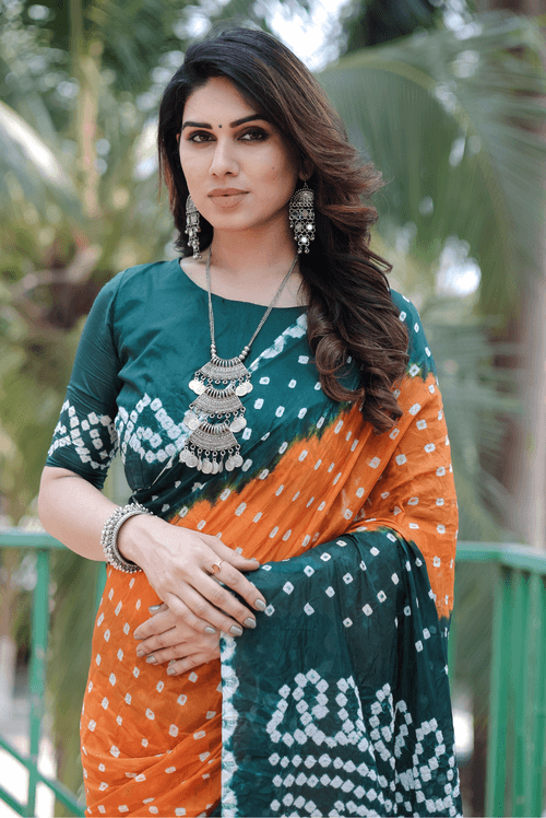 Anupriya - Orange Green (SAREE)