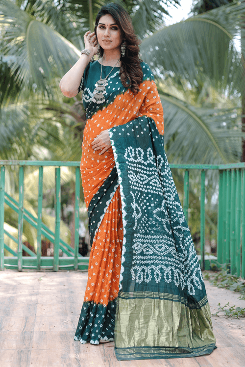 Anupriya - Orange Green (SAREE)