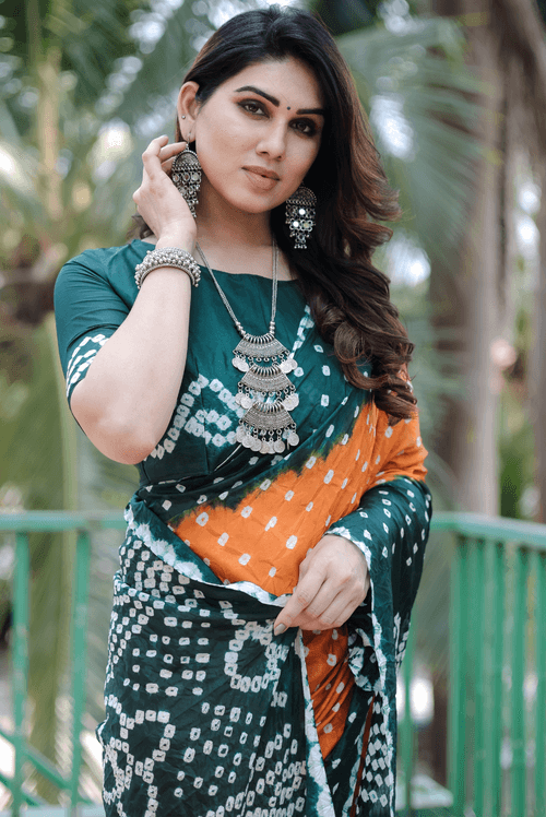 Anupriya - Orange Green (SAREE)