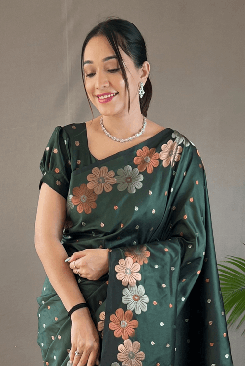 Siya - Bottle Green (SAREE)