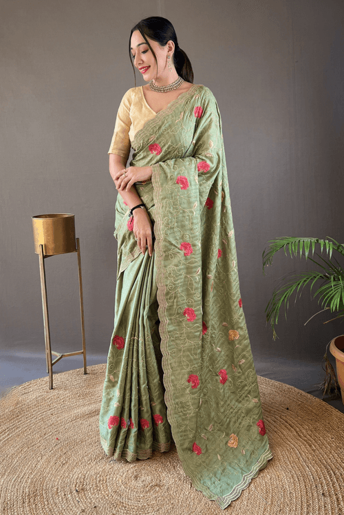 Leela - Olive (SAREE)