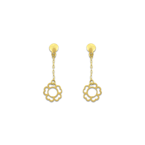 Flower Chain Drop Earrings