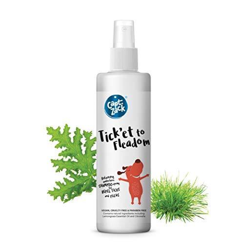 Tick’et to Fleadom Dry/Waterless/Spray Dog Shampoo to Repel Tick, Flea, Larvae & Lice, Easy to Use & Suitable for All Coat Types with Natural Actives (Dry Shampoo + Paw Butter)