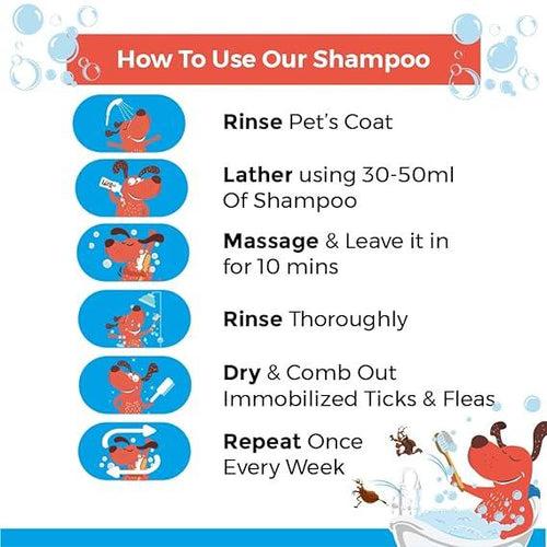 Flea Free Dog Grooming Combo of 3 - Tick'et to Fleadom 250 + Excuse Me Fleas 250 + Wipe Right Antibacterial Wipes 80 wipes