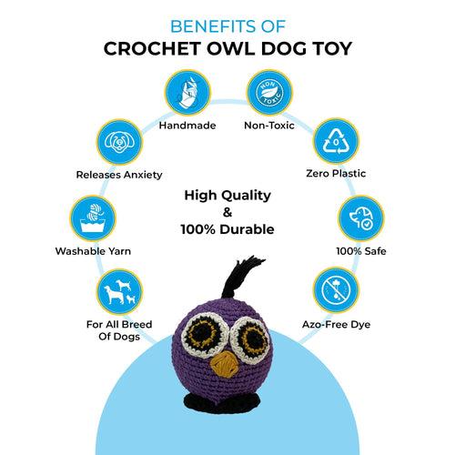 Crochet Owl Dog Toy