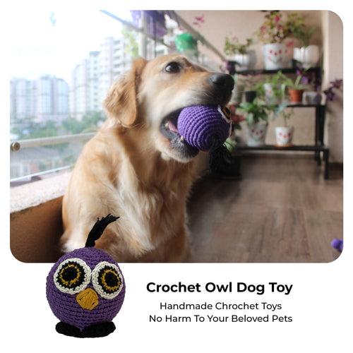 Crochet Owl Dog Toy