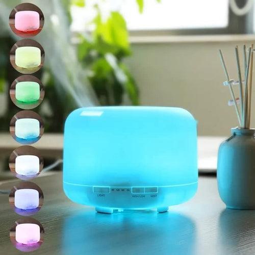 Rosemoore Ultrasonic Humidifier Aroma Diffuser with 7 Color LED Lights | Undiluted Anti-Bacterial (500 ML Tank Capacity)