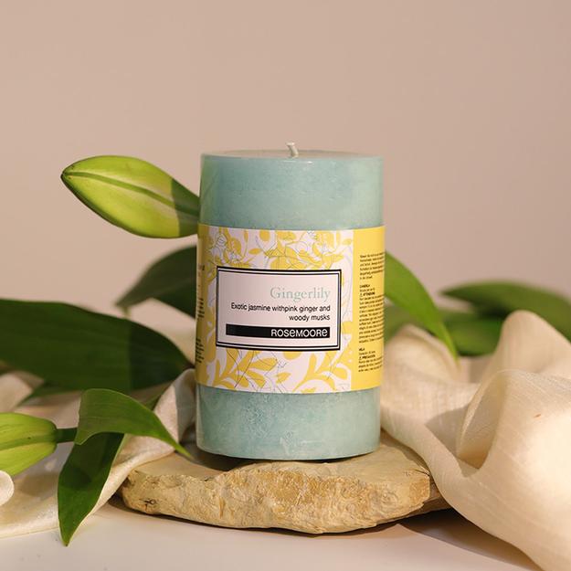 Rosemoore Gingerlily Scented Pillar Candle 3x5 Inches