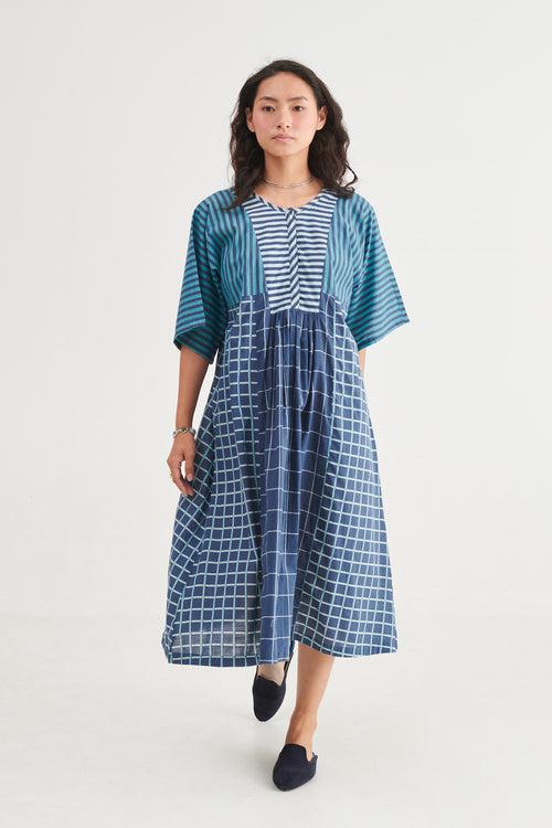 Indigo Turquoise Kaftan Dress