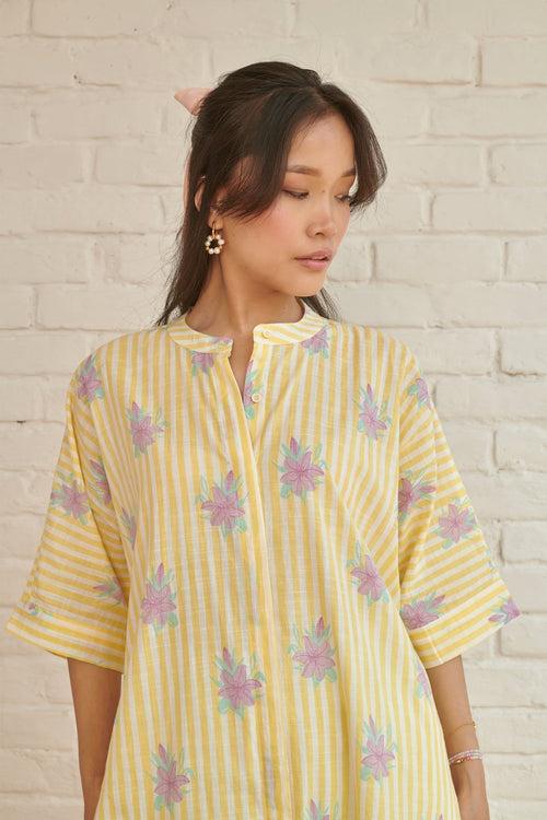 Yellow Voila Kaftan Kurta Set