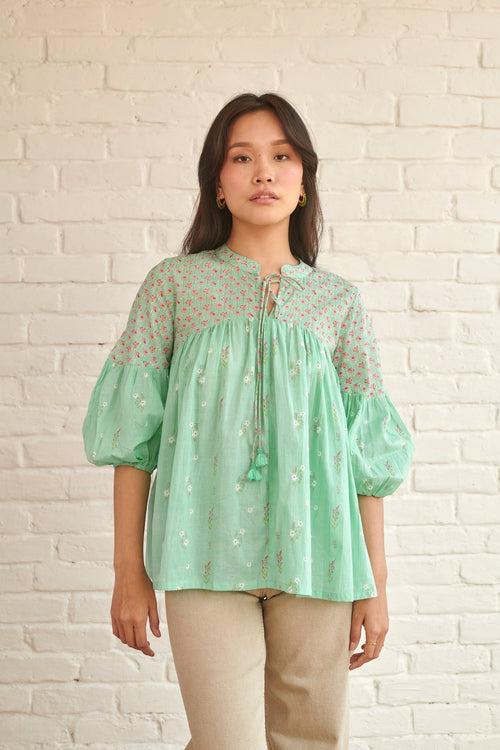 Blue Tulip Gathered Shirt