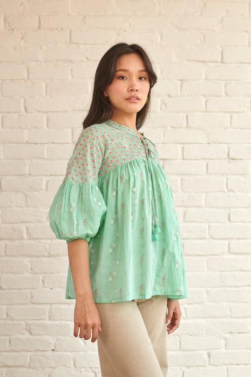 Blue Tulip Gathered Shirt