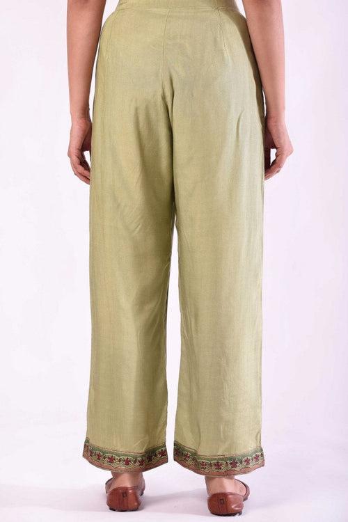 Green Wide Pants