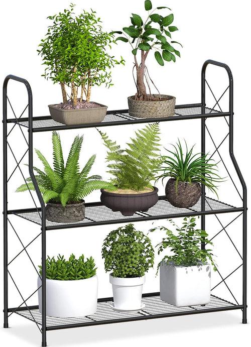 3 Tier White Metal Plant Stand