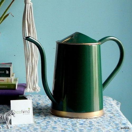 Green Kids and Adult Watering Can