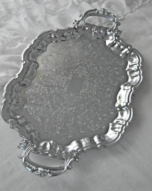 Caush Silver Plated Tray With Handle