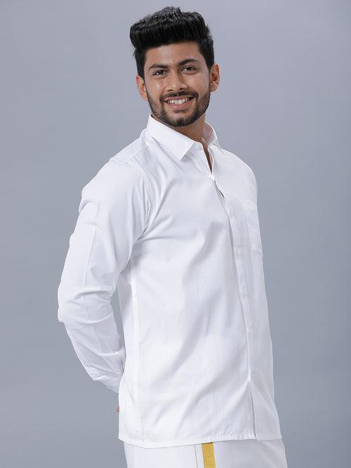 Mens Premium Pure Cotton White Shirt - Ultimate R5