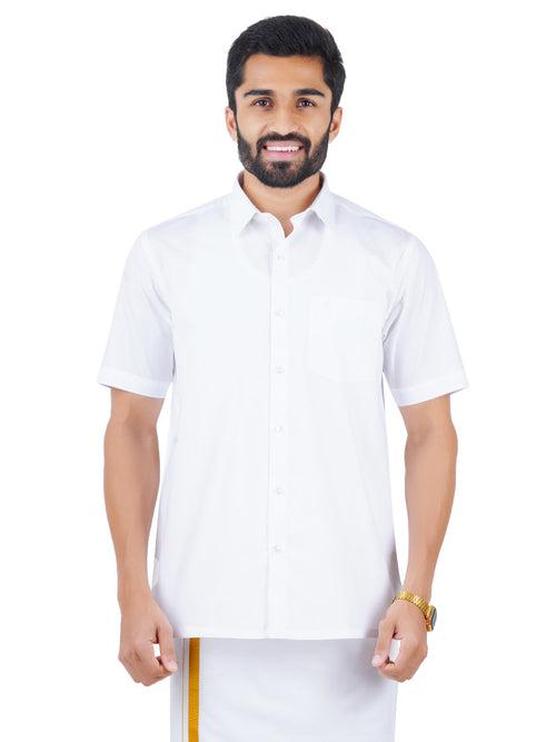 Mens Anti-Viral Cotton Care White Shirt