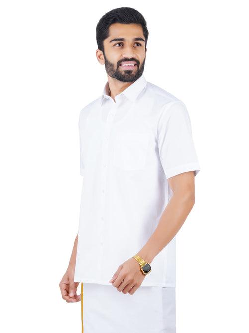 Mens Anti-Viral Cotton Care White Shirt