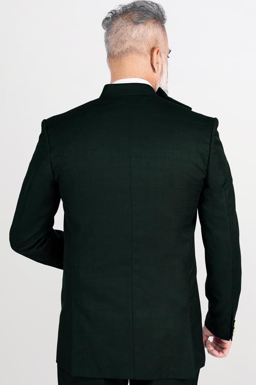 Kaitoke Green Wool Rich Bandhgala Designer Blazer