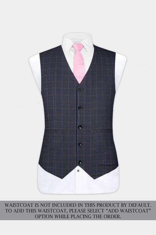 Iridium Dark Gray Windowpane Double Breaste Suit