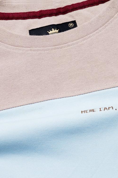 Blossom Brown and Beau Blue Hand Painted Premium Cotton Jersey Sweatshirt