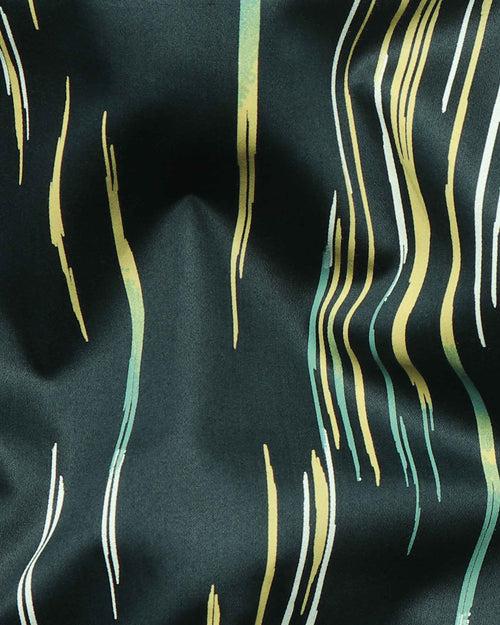 Dark Green Rain Print Super Soft Giza Cotton SHIRT