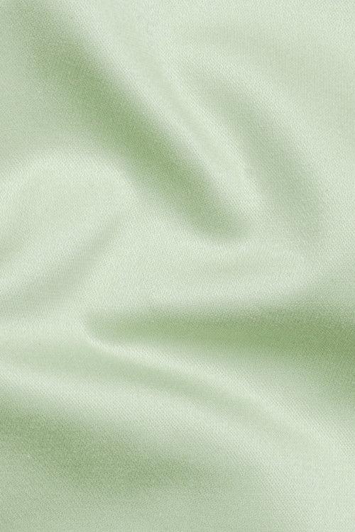 Coriander Green Premium Cotton Bandhgala Stretchable Traveler Blazer