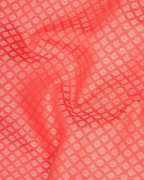 Bittersweet Pink Textured Designer Tuxedo Suit
