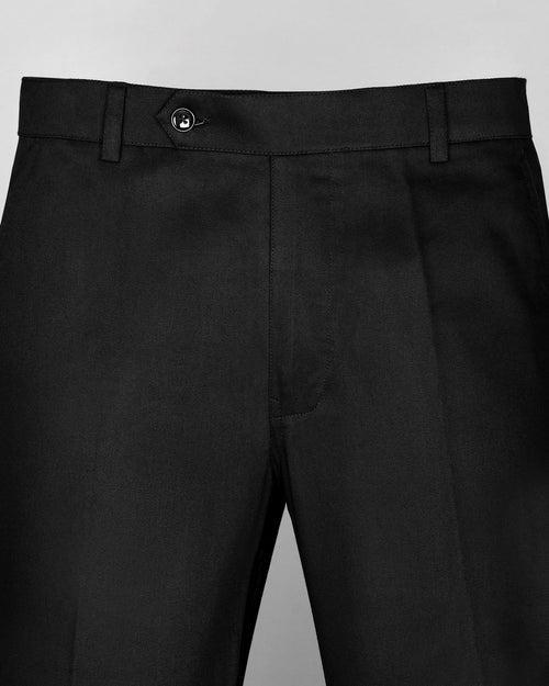 Jet Black Regular fit Premium Cotton Pant