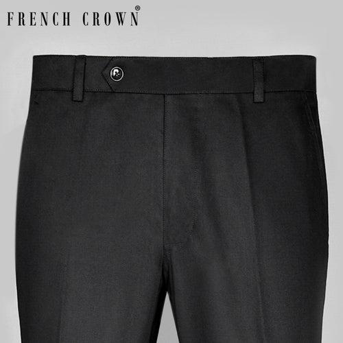 Jet Black Regular fit Premium Cotton Pant