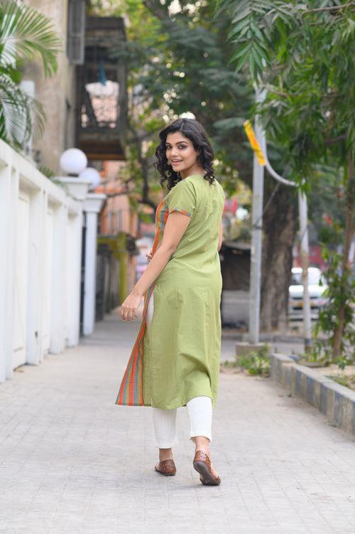 Green Xeuji Kurti