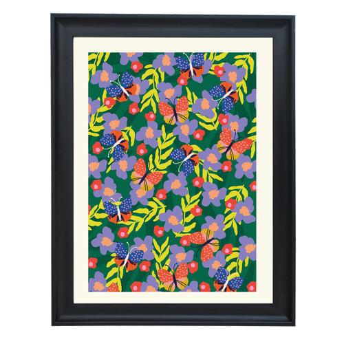 Butterflies and Blooms Art Print