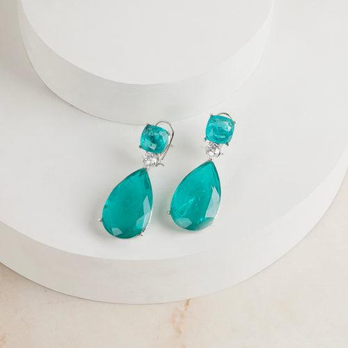 Ocean Blue Droplet Earrings