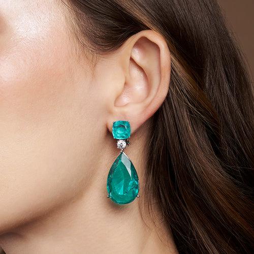 Ocean Blue Droplet Earrings