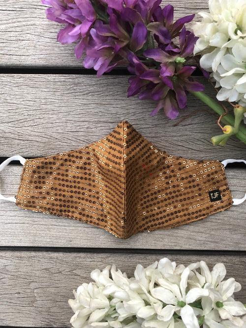 Rustic Brown Laila Sequence Mask