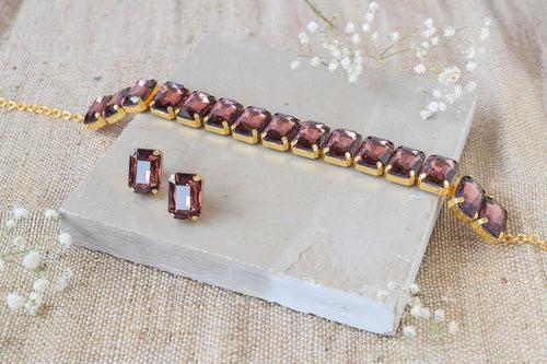 Dia Choker Set (Maroon)