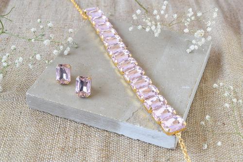 Dia Choker Set (Baby Pink)