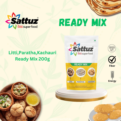 Ready Mix For Litti - Paratha - Kachori 200gm (Set of 10 packs)