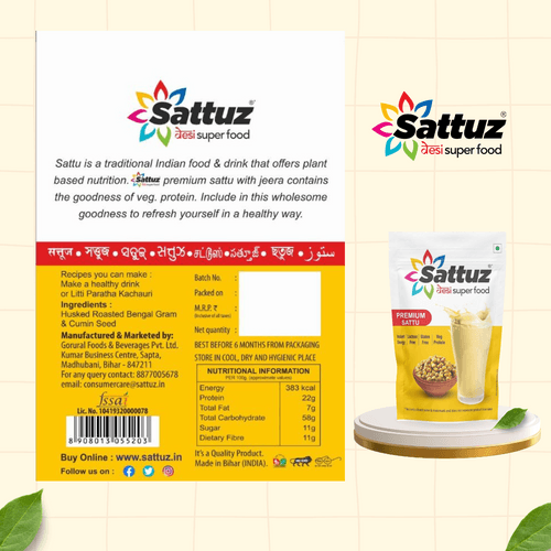 Premium Sattuz 200gm- Set of 10 (2kg Plain Sattu)