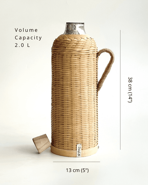 DaisyLife Woven Bamboo Water Flask