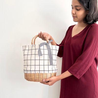 Wicker Basket Bag