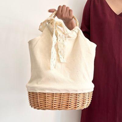 Wicker Basket Bag