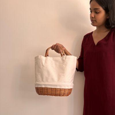 Wicker Basket Bag