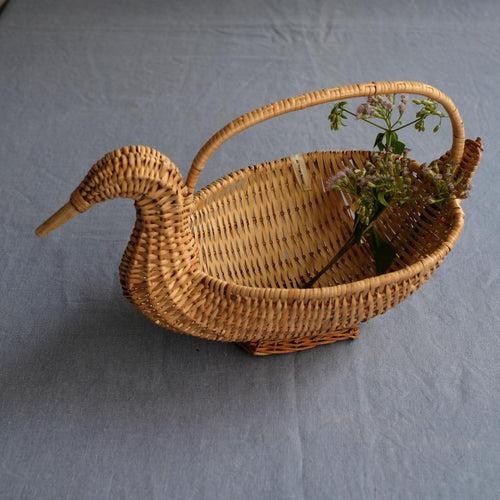 Duck Wicker Caddy Basket