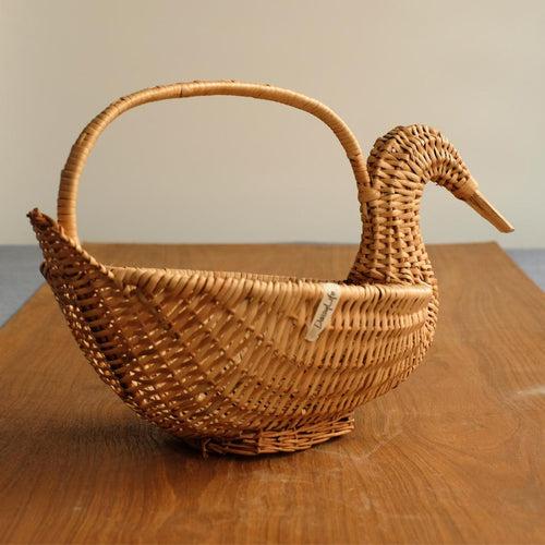 Duck Wicker Caddy Basket