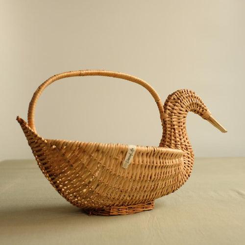 Duck Wicker Caddy Basket