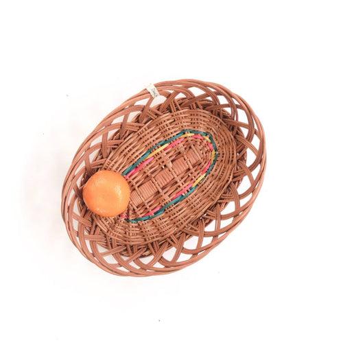 Oval Ring Wicker Basket