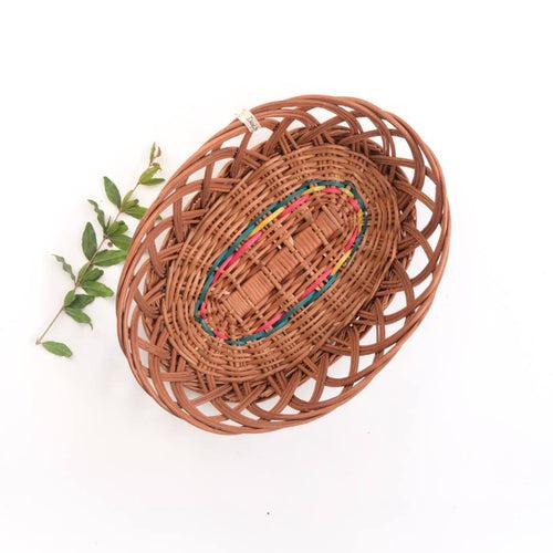 Oval Ring Wicker Basket