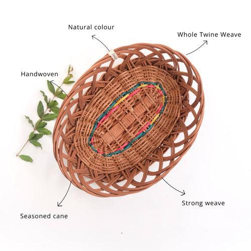 Oval Ring Wicker Basket